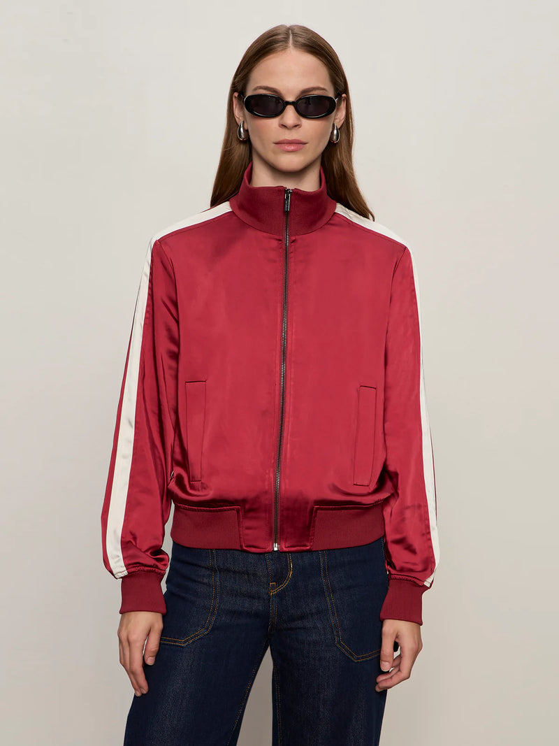 Sanctuary - Satin Track Jacket in Crimson