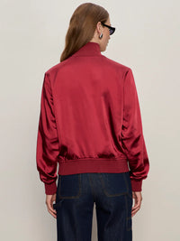 Sanctuary - Satin Track Jacket in Crimson