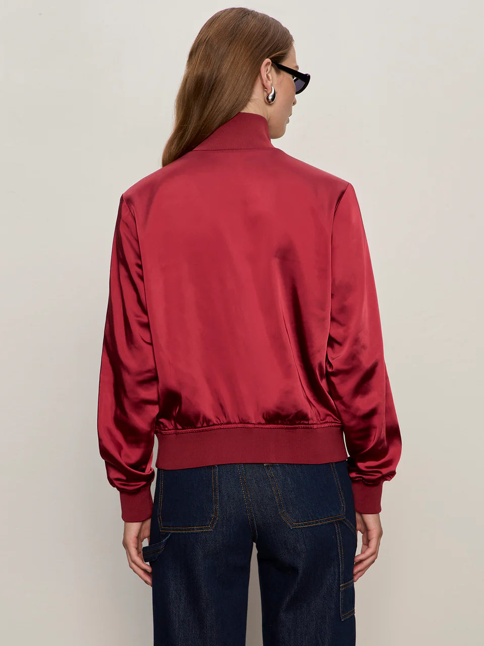 Sanctuary - Satin Track Jacket in Crimson