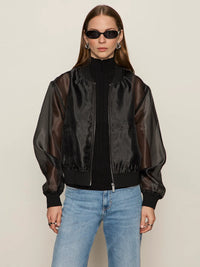 Sanctuary - Shane Organza Bomber in Black