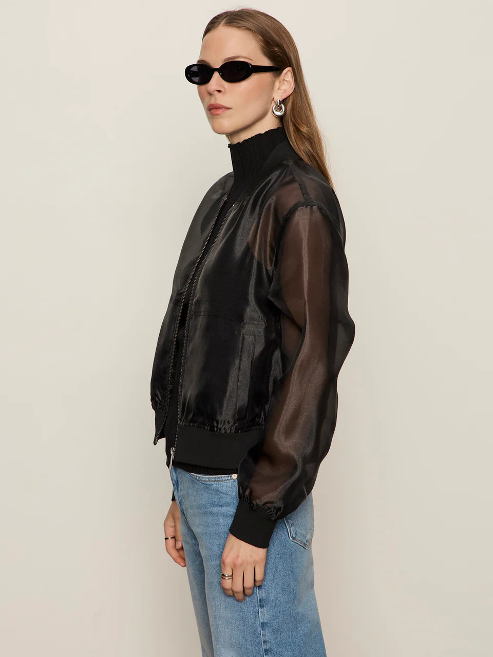 Sanctuary - Shane Organza Bomber in Black