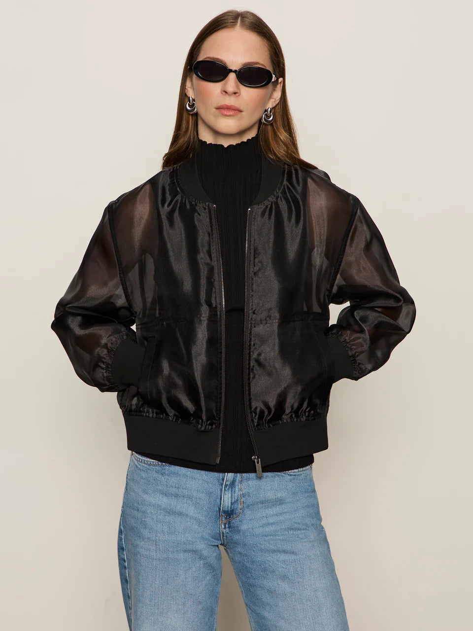 Sanctuary - Shane Organza Bomber in Black