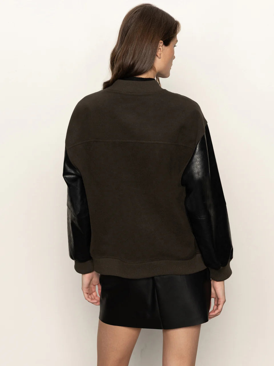 Sanctuary - Club Varsity Jacket in Midnight Olive