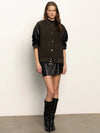 Sanctuary - Club Varsity Jacket in Midnight Olive