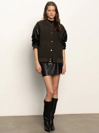 Sanctuary - Club Varsity Jacket in Midnight Olive