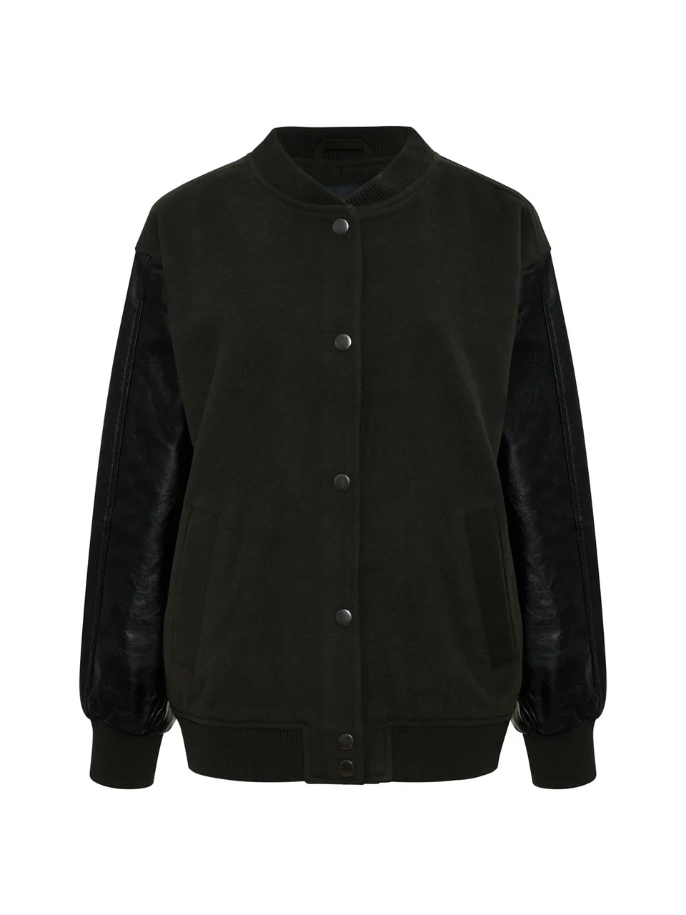Sanctuary - Club Varsity Jacket in Midnight Olive