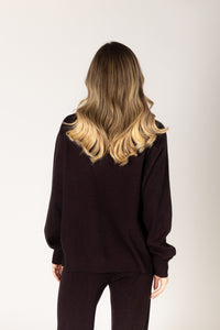 Lyla & Luxe - Claret - Essential Crew Pullover in Acai
