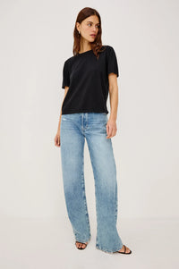Rails - Cotton Cashmere T-Shirt in Black