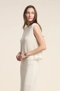 Velvet - Cova - Mesh Cotton Knit Top