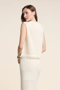 Velvet - Cova - Mesh Cotton Knit Top