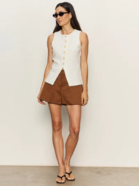 Sanctuary - Nothing Extra Knit Vest in Chalk