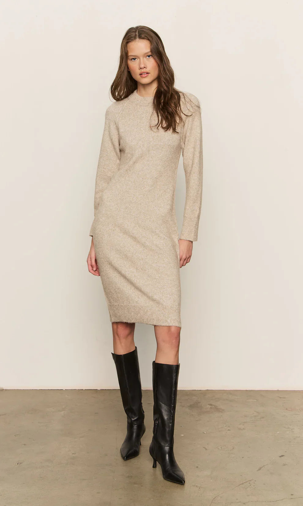 Sanctuary - Cozy Midi Dress in Heather Pearl