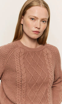 Sanctuary - Nomad Cable Popover Sweater in Mocha