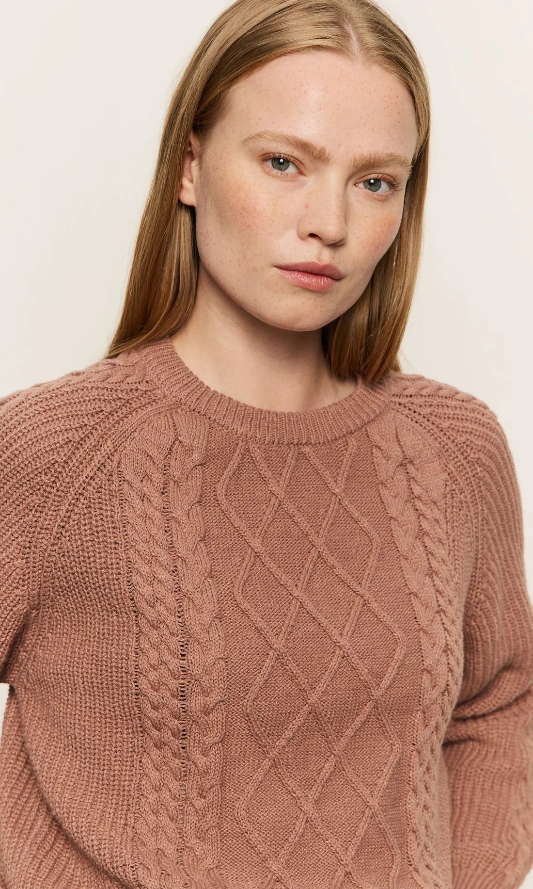Sanctuary - Nomad Cable Popover Sweater in Mocha