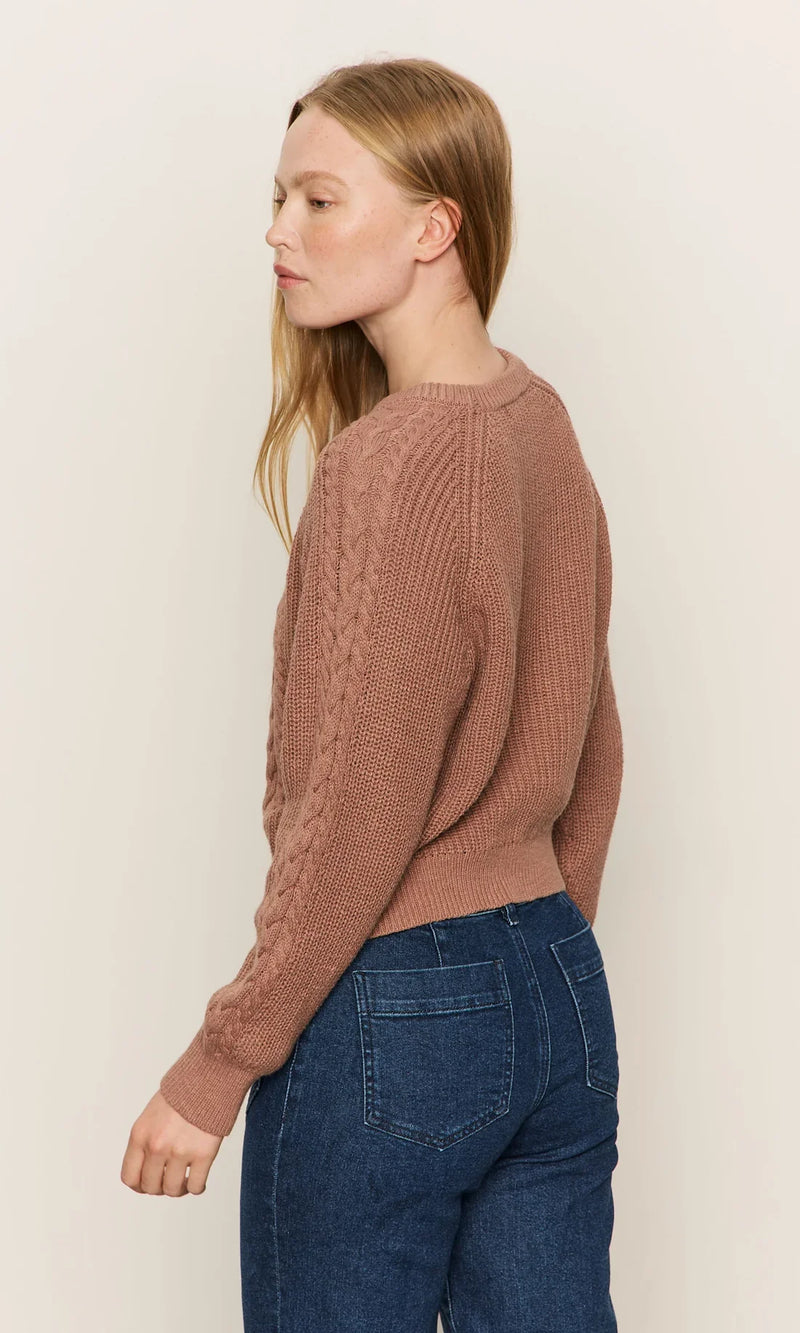 Sanctuary - Nomad Cable Popover Sweater in Mocha
