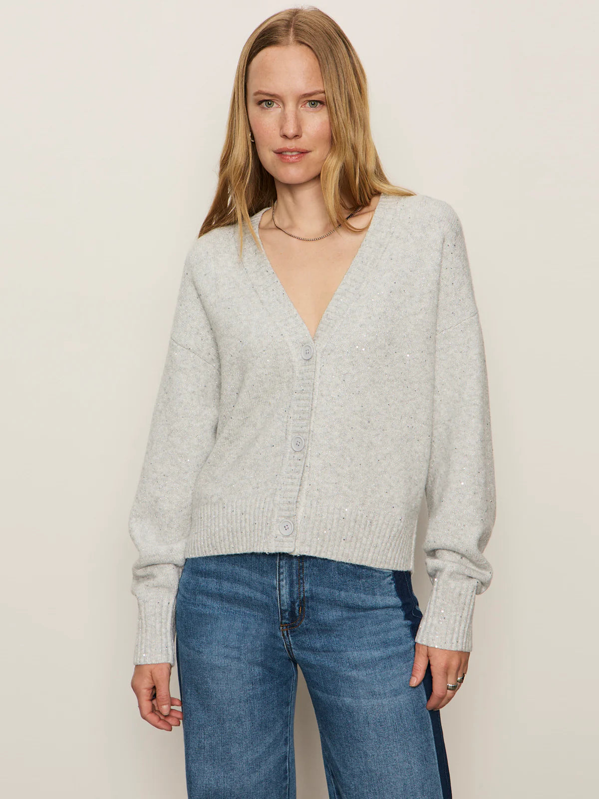 Sanctuary - Shimmer Cardi in Heather Grey Sparkle