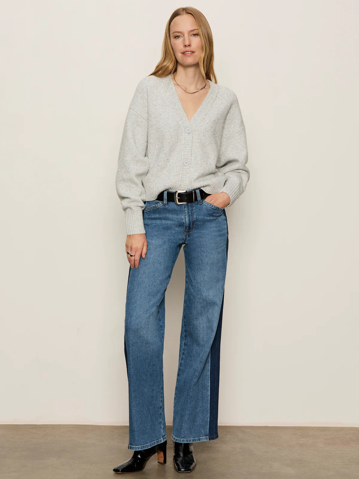 Sanctuary - Shimmer Cardi in Heather Grey Sparkle