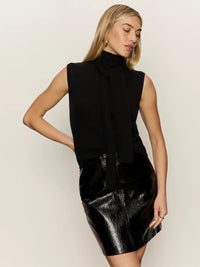 Sanctuary - Scarf Sweater Shell in Black