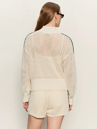 Sanctuary - Open Stitch Track Jacket in Collagen/Black