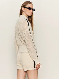 Sanctuary - Open Stitch Track Jacket in Collagen/Black