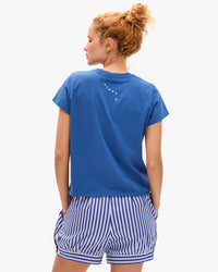 Clare V. - Classic Tee in French Blue Liberez les Sardines