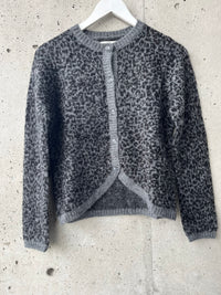 YERSE - Jacquard Cardigan in Leopard