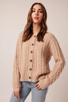 LINE Knitwear - Delaney Cardigan in Travertine