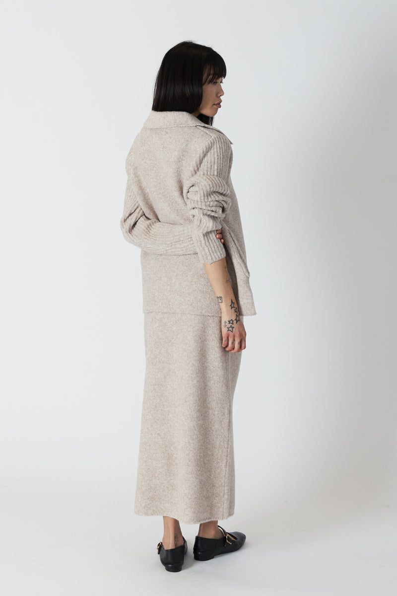 Lyla & Luxe - Knox Luxe - Eco Knit Skirt in Oat