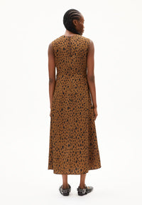 ArmedAngels - Emalanaa Leopaa Dress in Dark Camel