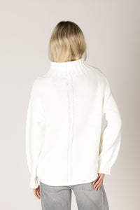 Lyla & Luxe - Dolly - Cotton Chunky Mock Sweater in Soft White