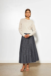 LINE Knitwear - Norah - Light Cardigan in Seashell Shimmer