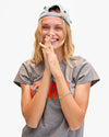 Clare V. - Denim Baseball Hat with Florals