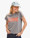 Clare V. - Denim Baseball Hat with Florals