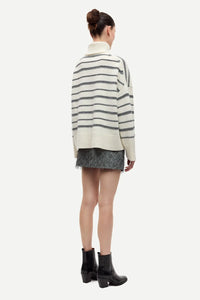Samsøe Samsøe - Sakeiku Stripe Turtleneck in Clear Cream Stripe