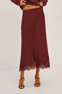 Rails - Ebony Skirt in Crimson