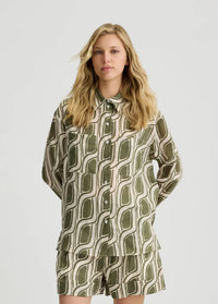 Liu Jo - Ramie Shirt in Greenmoss Cable