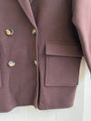 ba&sh - Ginta - Ball-shaped Coat in Choco