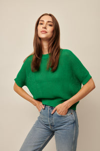 LINE Knitwear - Emersyn - Short Sleeve Knit Pullover