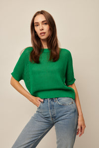 LINE Knitwear - Emersyn - Short Sleeve Knit Pullover