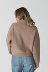 Lyla & Luxe - Evolet - Ribbed Mockneck Sweater in Caramel