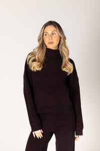 Lyla & Luxe - Evolet - Essentials Mock Pullover in Acai