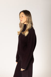 Lyla & Luxe - Evolet - Essentials Mock Pullover in Acai
