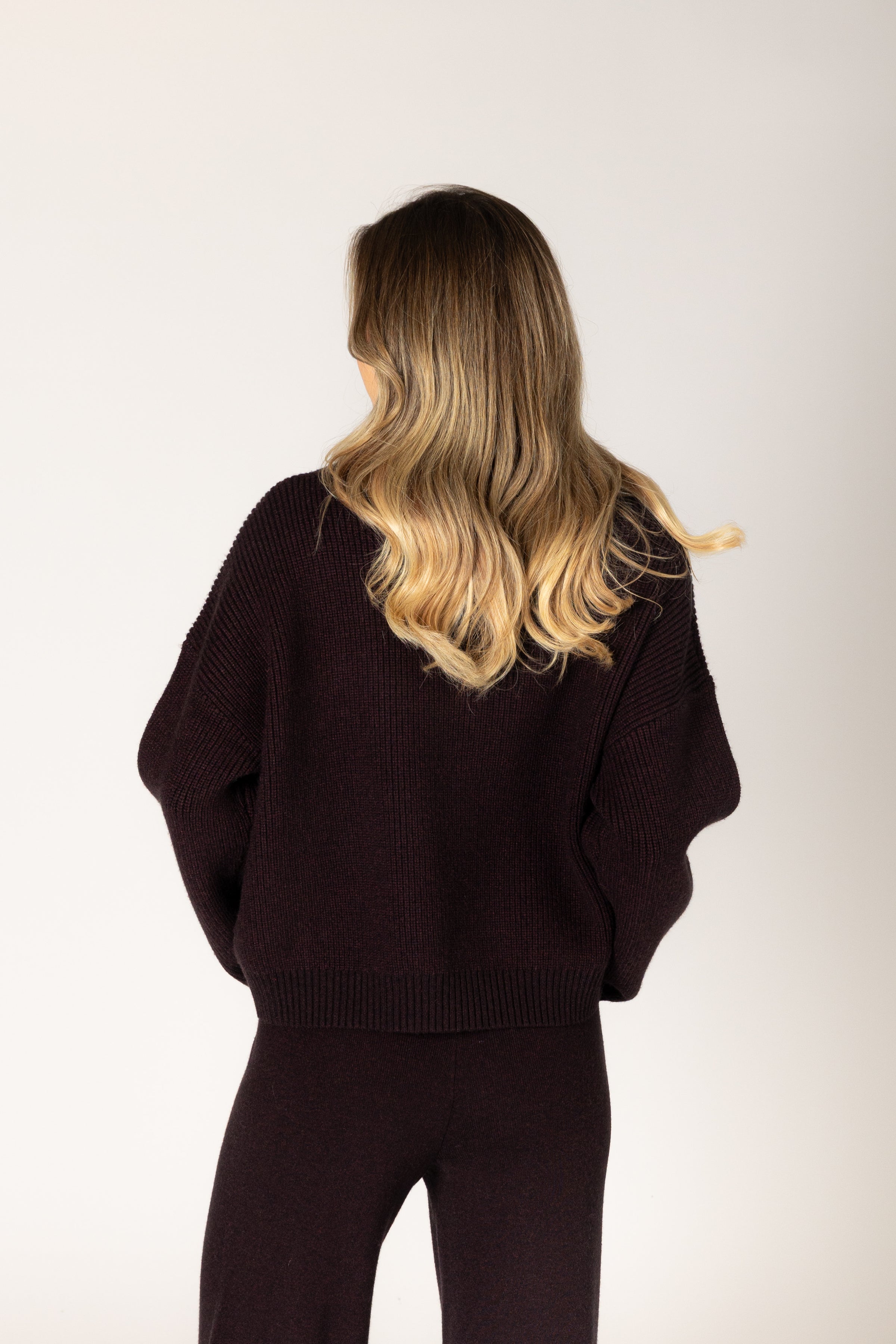 Lyla & Luxe - Evolet - Essentials Mock Pullover in Acai