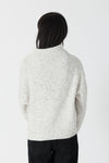 Lyla & Luxe - Evolet - Flecked Ribbed Mockneck Sweater in Off White