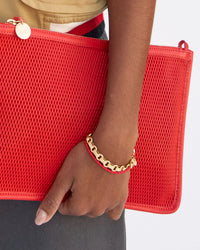 Clare V. - Enamel Barrel Chain Bracelet in Poppy