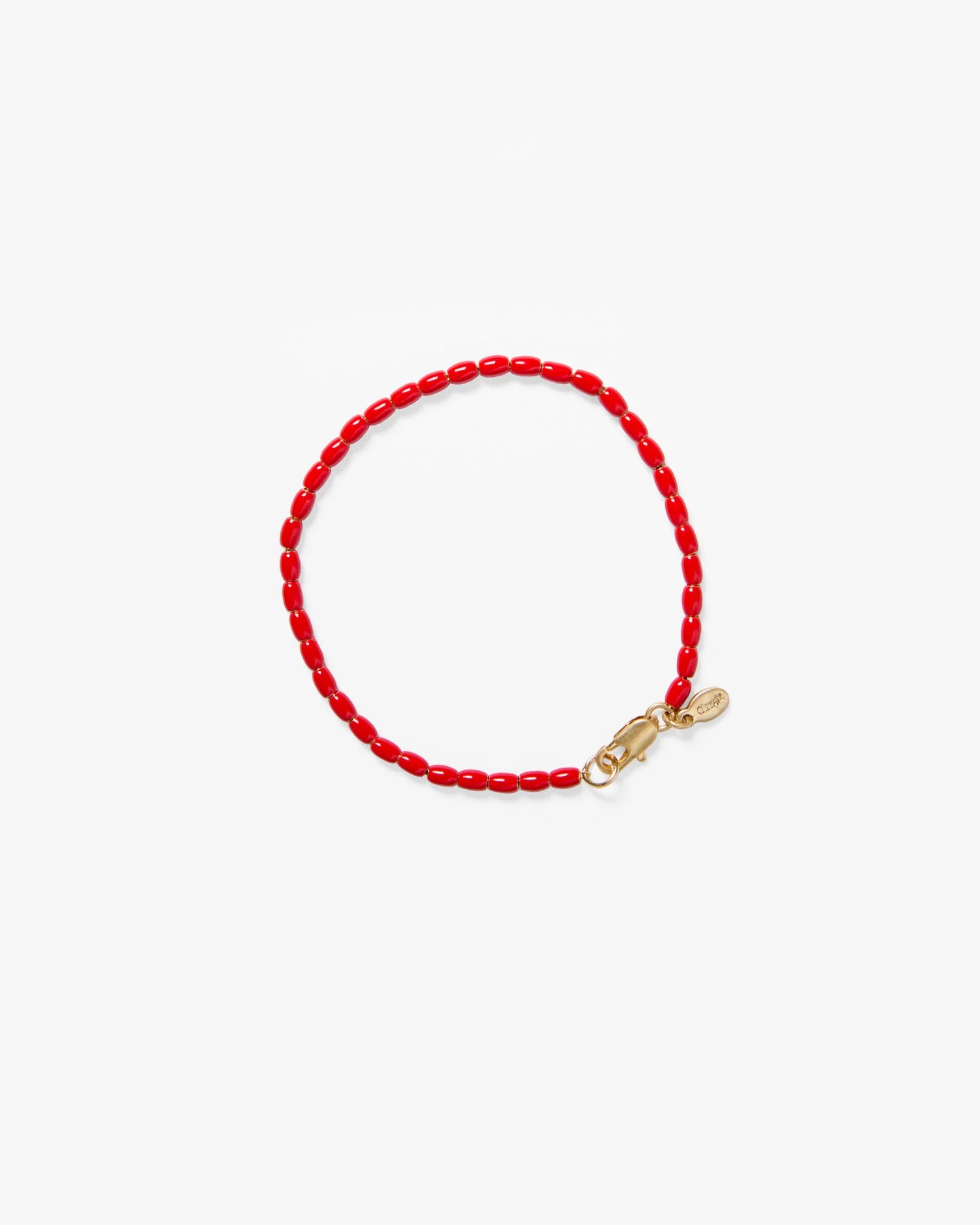 Clare V. - Enamel Barrel Chain Bracelet in Poppy