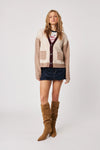 John + Jenn - Linden Cardigan in Smoky Merlot