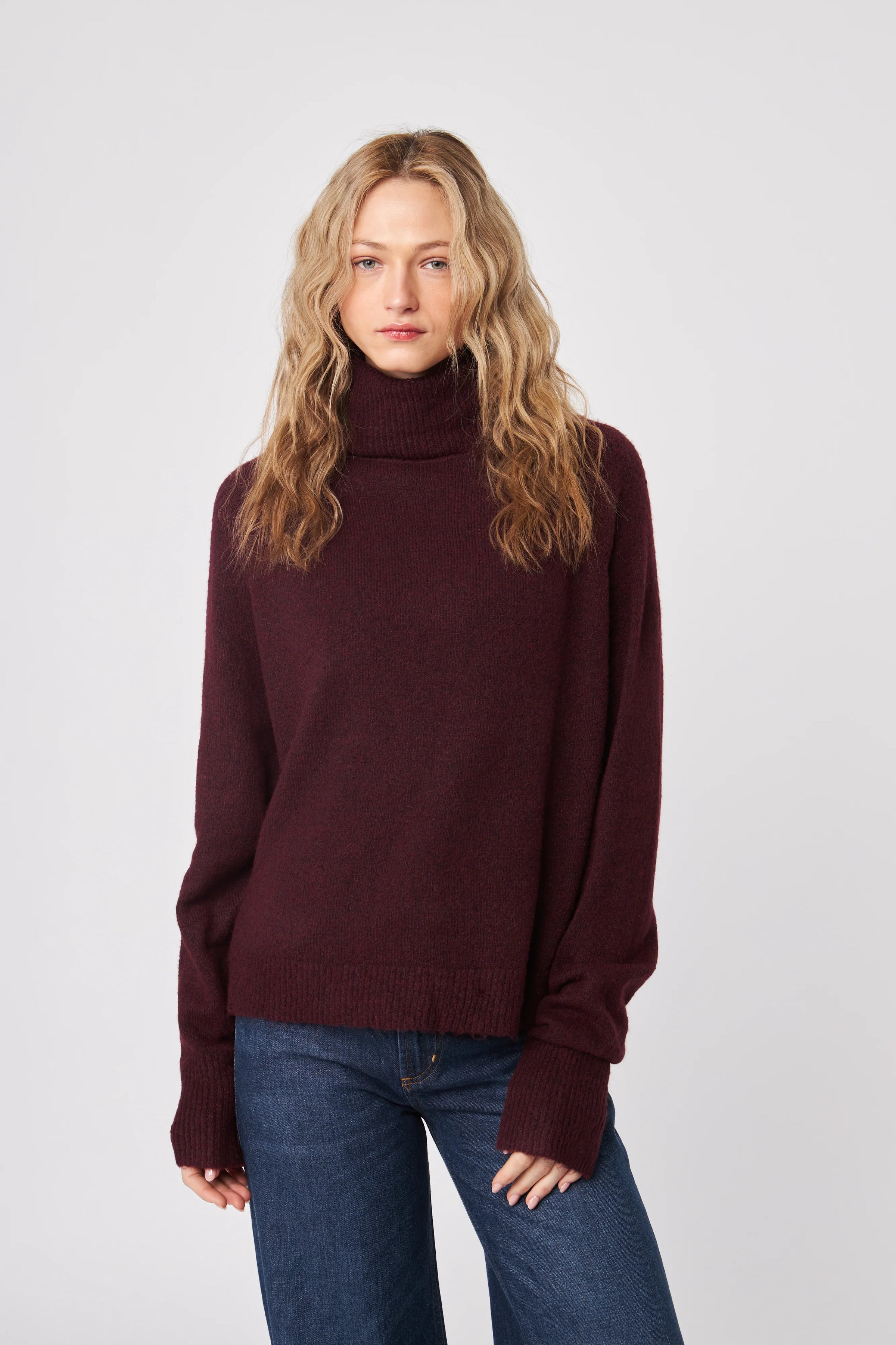 John + Jenn - Emmett Sweater in Merlot