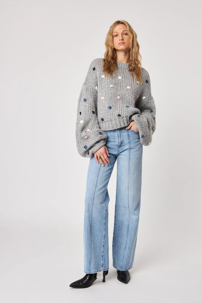 John + Jenn - Greyson Sweater in Dotted Shadow