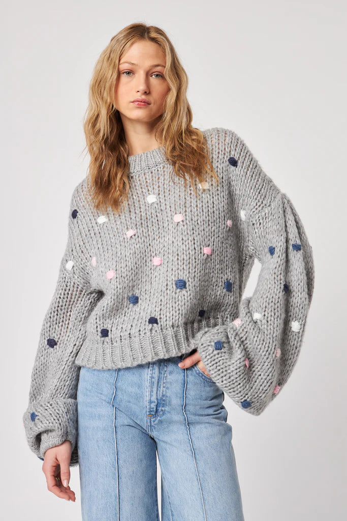 John + Jenn - Greyson Sweater in Dotted Shadow